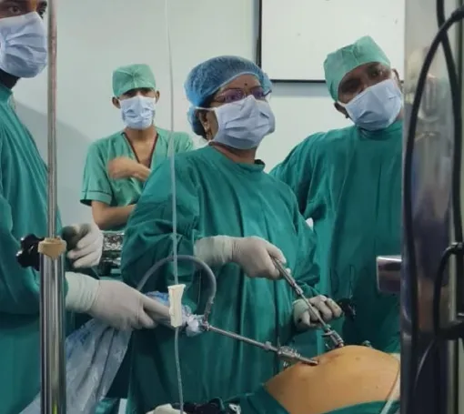 Dr. Anjali performing a surgery